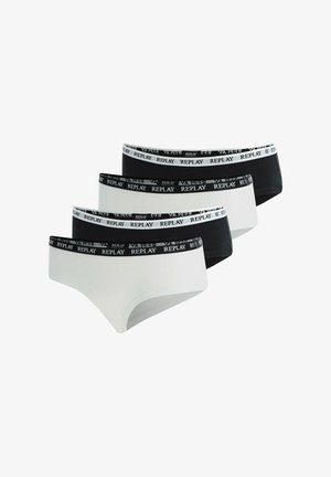 Replay 4ER PACK-SLIP LOGOBUND CULOTTE  STYLE  WATERFALL - Trusser - schwarz weiß