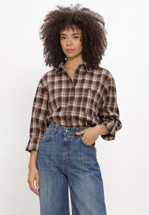Silvian Heach, SILVIAN HEACH DAMES BLOUSES SHIRT DHALOR. - Skjortebluser - chk coffee