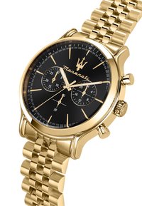Maserati EPOCA 42MM CHR BLACK DIAL BR YG - Klocka - schwarz- und goldfarben
