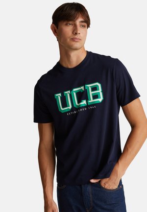 WITH LOGO - T-shirt con stampa - blue