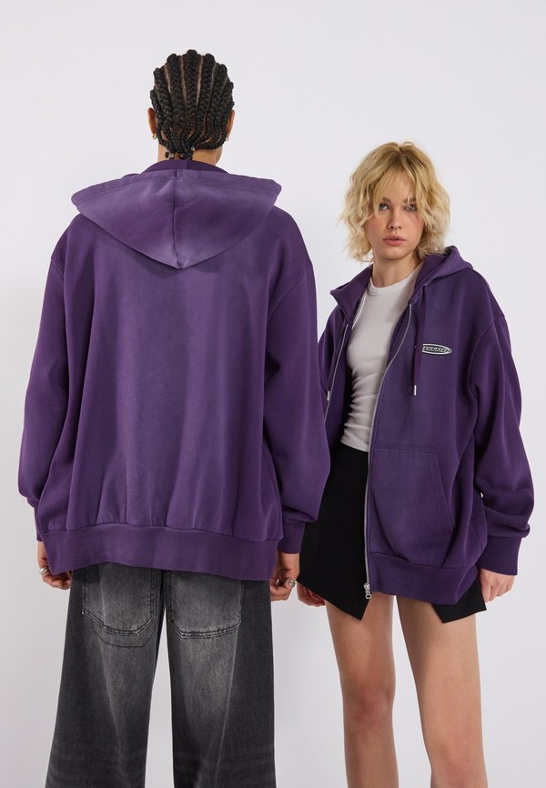 UNISEX - Zip-up sweatshirt - purple4