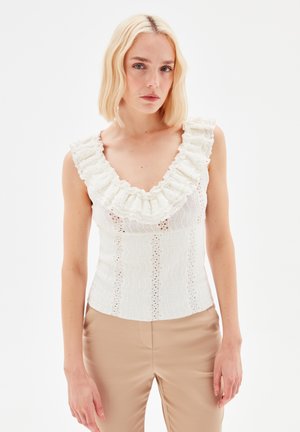 FLUTTERED - Linne - beige