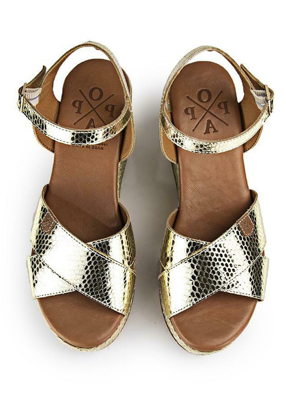 POPA PANGLAO IMPRERIA - Sandalias de cuña - oro/dorado - Zalando.es