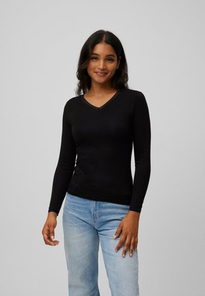 TÉRMICA MANGA LARGA CONTROL DE TEMPERATURA DETALLE ENCAJE - Camiseta interior - black