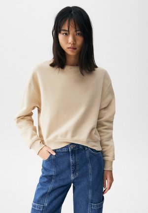 MIT RUNDAUSSCHNITT - Felpa - off white