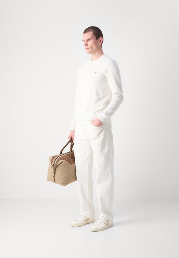 LABEL WAFFLE TEE - Long sleeved top - ivory3