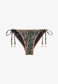 Atlasīts, teal blue coral floral