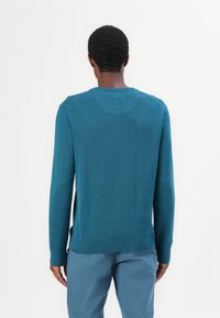 TOM TAILOR BASIC V NECK - Džemperis - dark aqua melange