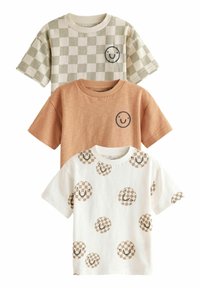 Next - SHORT SLEEVE CHARACTER 3 PACK - Triko s potiskem - ecru neutral Miniatura obrázku 1