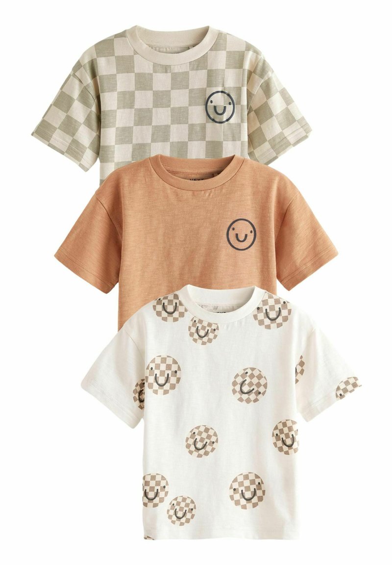 Next SHORT SLEEVE CHARACTER 3 PACK - T-Shirt print - ecru neutral