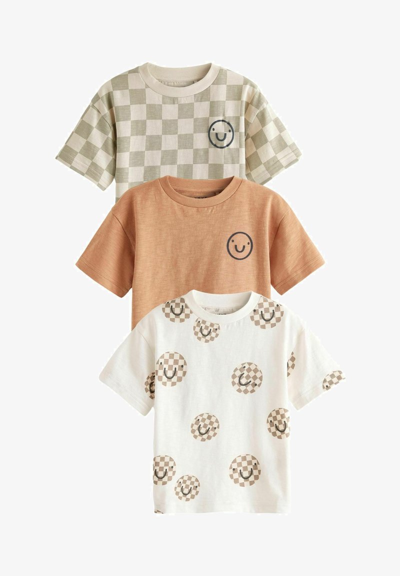 Next SHORT SLEEVE CHARACTER 3 PACK - Tricou cu imprimeu - ecru neutral