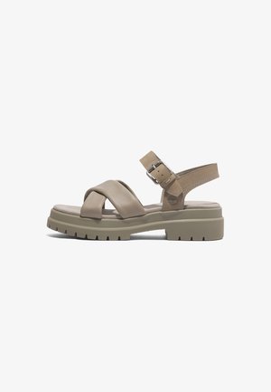 LONDON VIBE  - Plateausandalette - light taupe full grain