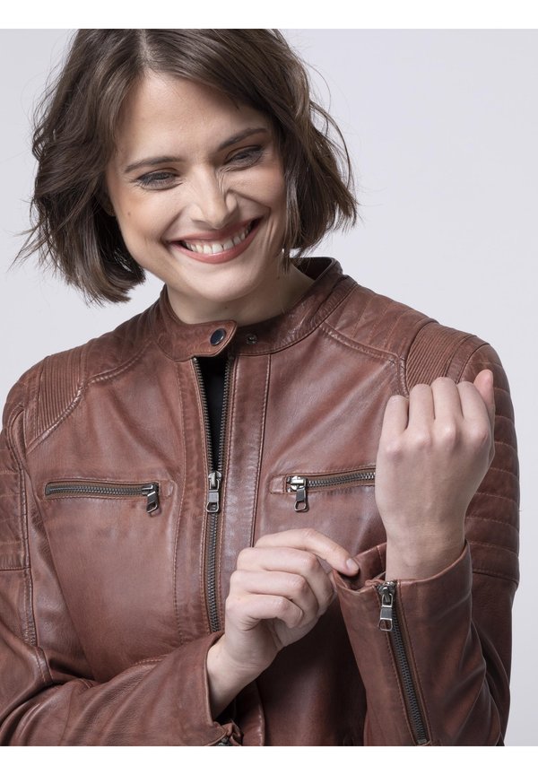 BUTTERMERE - Leather jacket - bourbon2