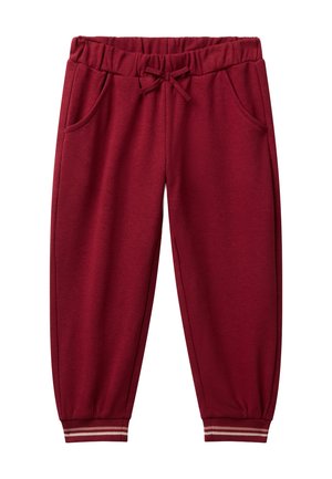 JOGGERS WITH BOW - Teplákové kalhoty - red