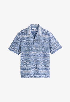 Next, REGULAR FIT - PRINT SHORT SLEEVE SHIRT . - Skjorter - navy