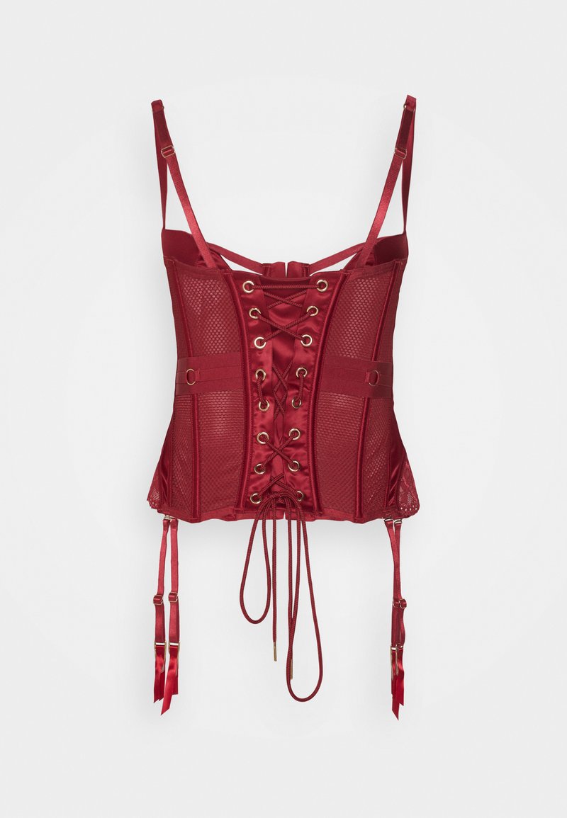 Corset Cuir De Rose Aubade Hunkemöller PLEASURE Corset Red