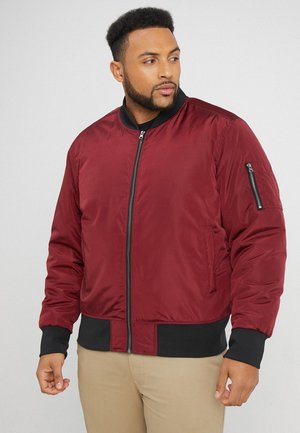 2-TONE JACKET - Bomberjacke - burgundy/black