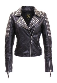 Giacca di pelle - schwarz