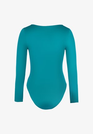 Cupshe, ALLURING LONG SLEEVE SWIMSUIT WITH CHIC CUTOUTS - Jednodílné plavky - light blue