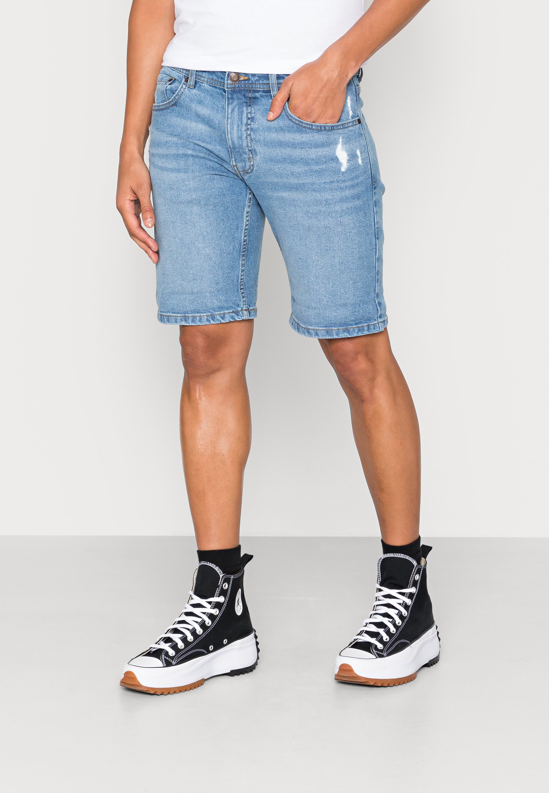 Nerve NEYORK - Denim shorts - mid blue 