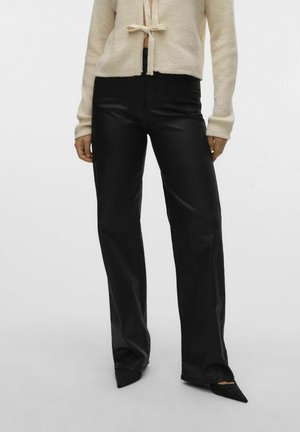 MIT WEITEM BEINSCHNITT VMTESSA HOHE TAILLE  - Straight leg jeans - black