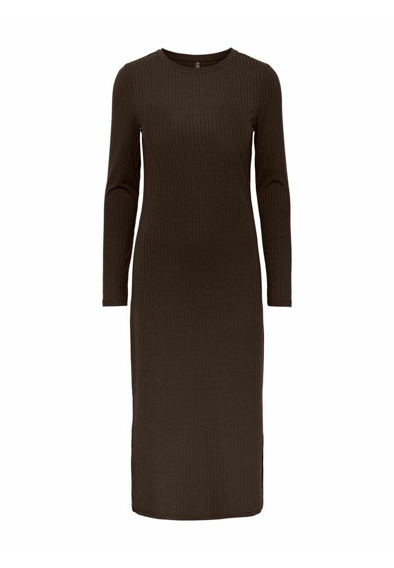 Pieces KYLIE LS O-NECK MIDI NOOS - Jersey dress - chicory coffee/brown -  Zalando.ie