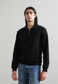 GCDS ESSENTIALS HALF ZIP - Felpa - black