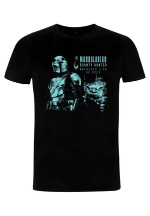 STAR WARS: THE MANDALORIAN AND CUB UNISEX - T-shirt z nadrukiem