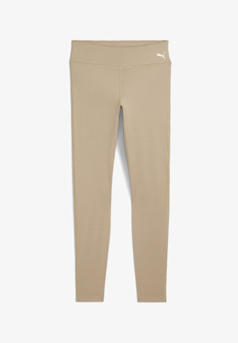 Bežinės legging'ės su aukštu juosmeniu, pagamintos iš sklandžios, tamprios medžiagos. Priekyje yra mažas baltas logotipas.