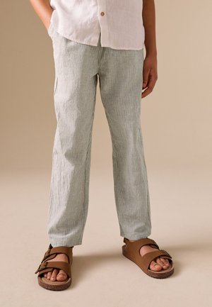 Next, REGULAR FIT - PULL ON - Stoffhose - grey ecru stripe