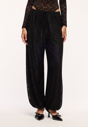 Terranova, PANTALONE LUNGO PIZZO - Pantaloni - nero