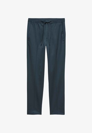 Marks & Spencer, TAPERED FIT ELASTICATED TROUSERS - Pantalones chinos - navy