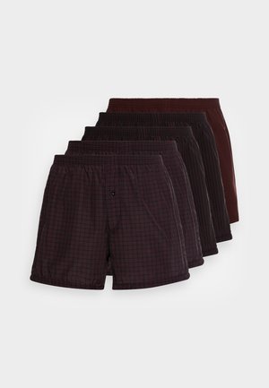 5 PACK - Boxer shorts - black/bordeaux