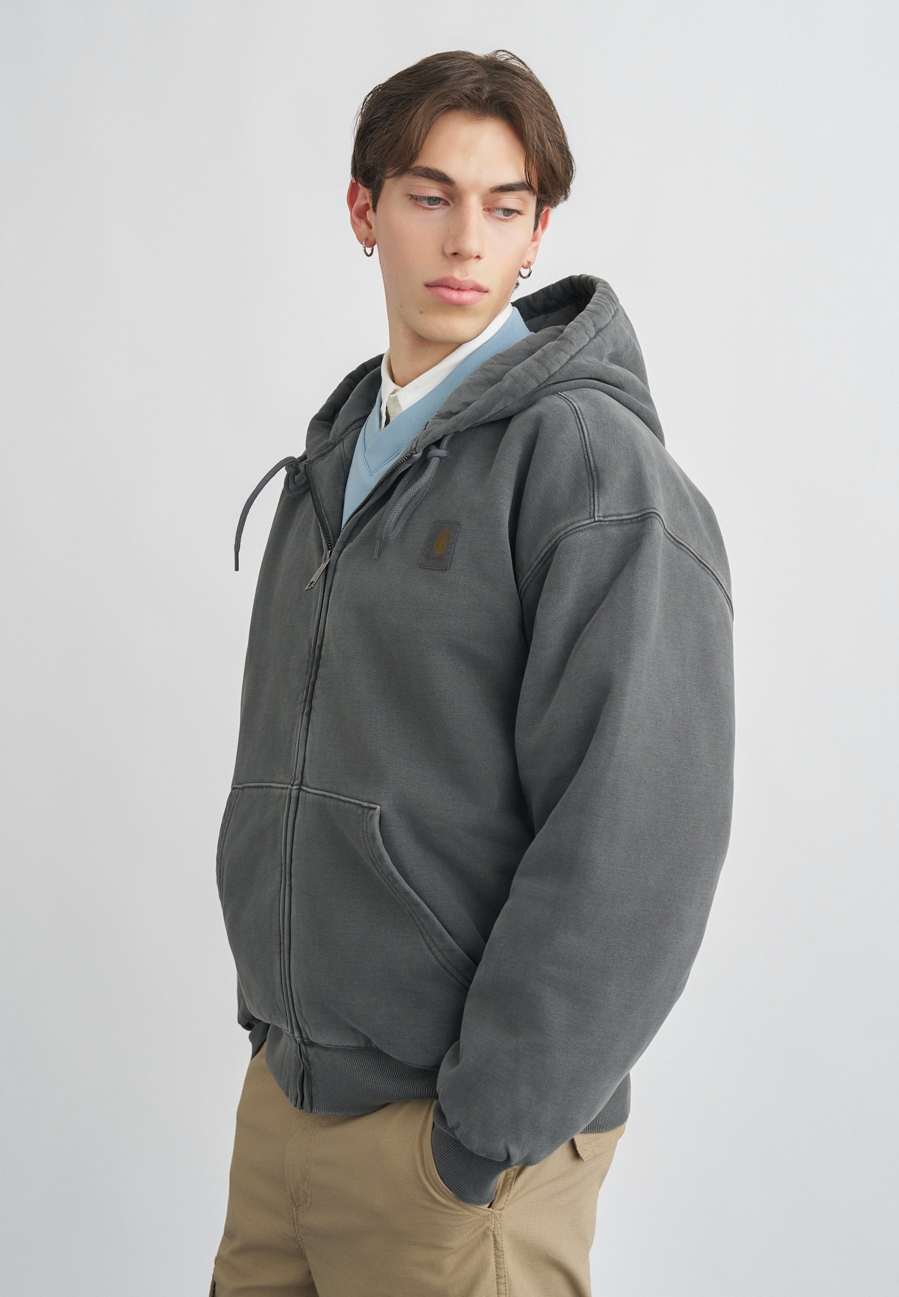 Carhartt WIP HOODED VISTA JACKET - Light jacket - black - Zalando