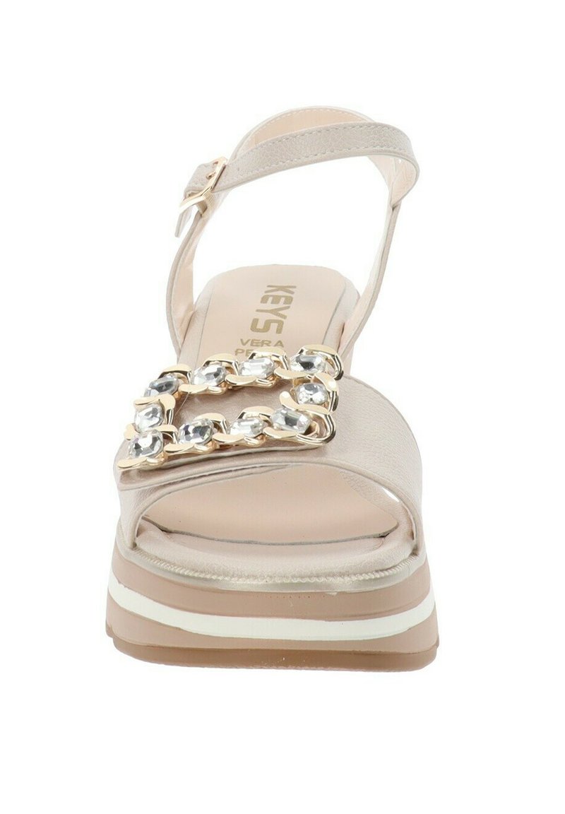 Sandali Donna KonJim Con Zeppa E Plateau - Con Strass, Elastici, Suola Spessa, Perfetti Per Estate E Feste