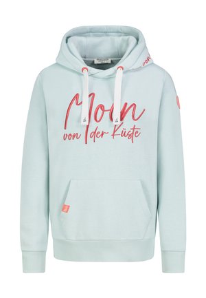 MIT KÜSTENBESTICKUNG - Hoodie - light-green