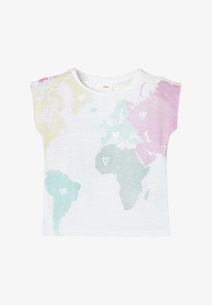 T-shirt con stampa - white placed print