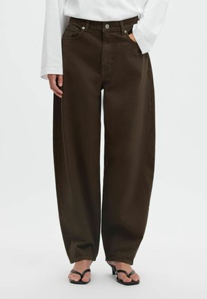 Selected, BARREL FIT JEANS HIGH WAISTED - Jean large - delicioso