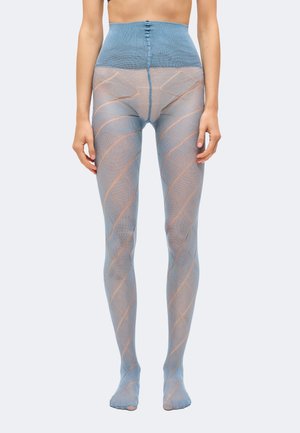 Swedish Stockings, KITTY ROMB TIGHTS - Чорапогащи - dusty blue