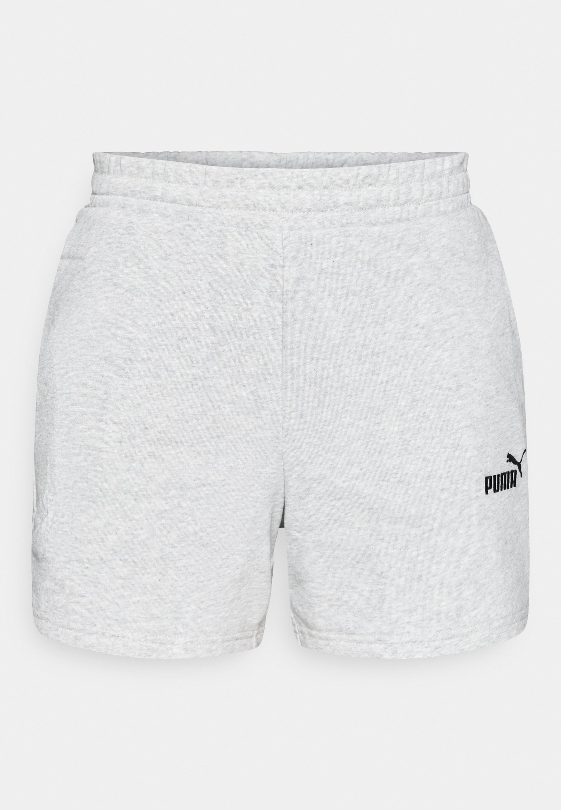 Puma SMALL LOGO HIGH WAIST SHORTS - Sportovní kraťasy - light gray heather