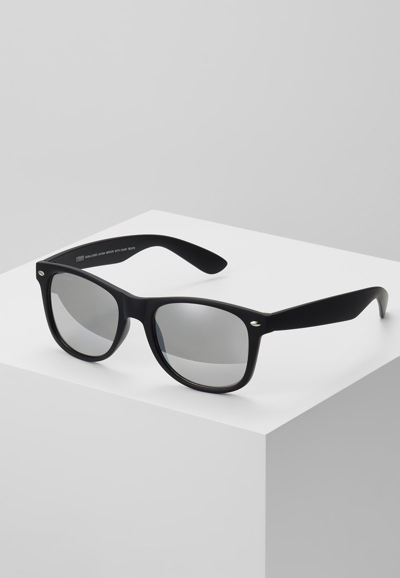 Urban Classics - SUNGLASSES LIKOMA MIRROR WITH CHAIN - Sluneční brýle - black/silver, Zvětšit