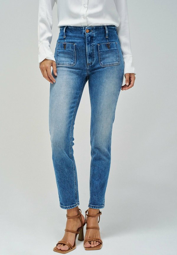 DESTINY PUSH UP CROPPED - Jeans Slim Fit - blau