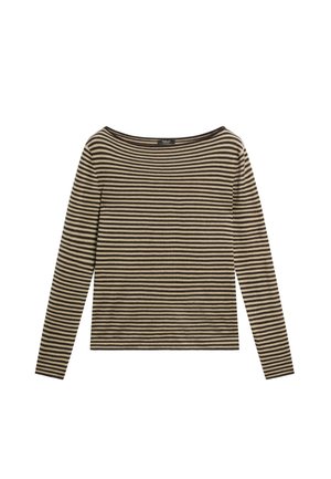 Massimo Dutti, STRIPED WOOL-BLEND KNIT SWEATER - Trui - beige