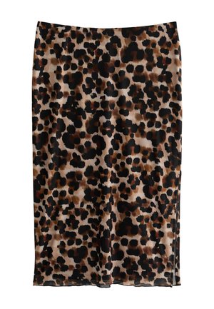 New Look Curves Pencil skirt - brown pattern