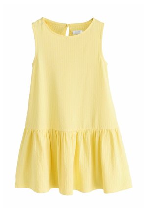 REGULAR FIT - SLEEVELESS - Strickkleid - yellow