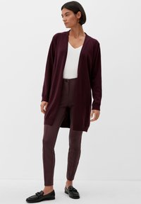 s.Oliver BLACK LABEL 7/8 MIT BIESEN - Legging - aubergine