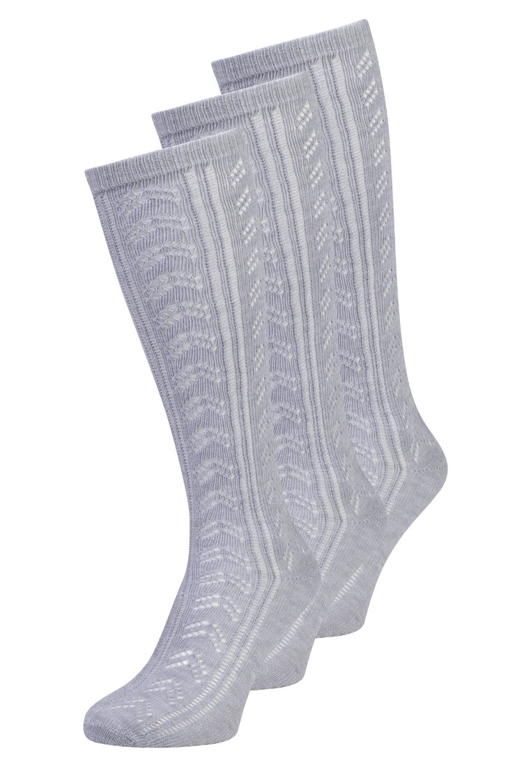Next THREE PACK  - Kojinės iki kelių - grey