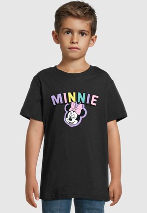MINNIE MOUSE - RAINBOW - Nyomott mintás póló - black
