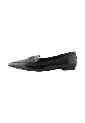 Ballet pumps - black croc effect embossed