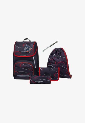 Schneiders ERGOJET SET 6-TEILIG - Schooltas set - black red
